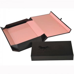 OEM Musta Custom taitto Box Personal Packing lahjapaketti